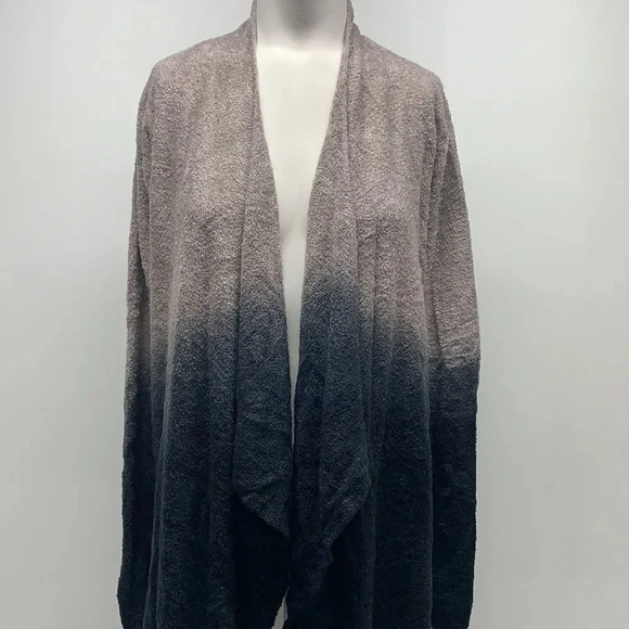 Barefoot Dreams Calypso Wrap Sweater Cardigan Knit Open Front Ombre #436 S / M - Picture 2 of 9